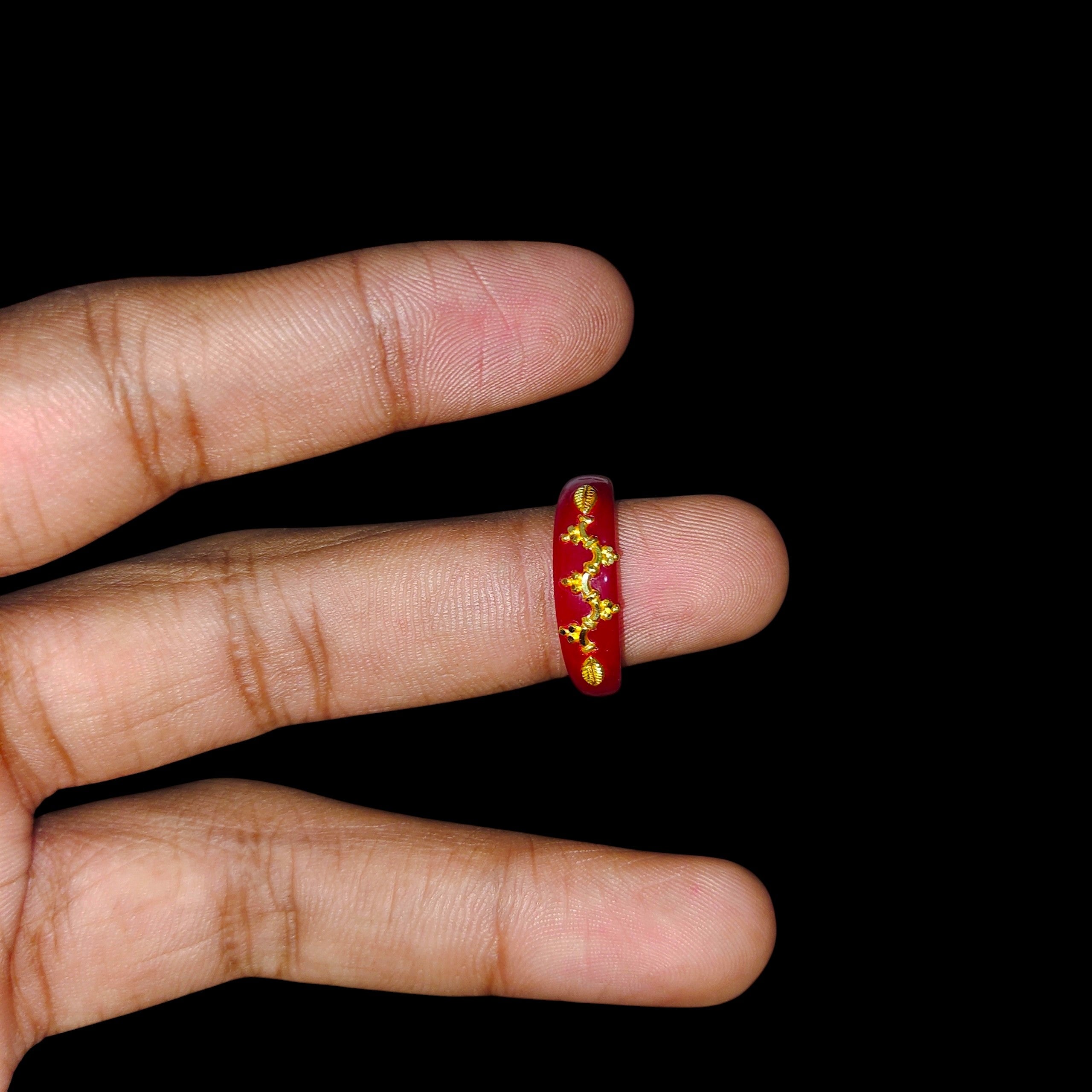 POLA RING-SIZE 14 (WGT: 0.150 GM APPROX) CERTIFIED BIS HALLMARK 916 22KT GOLD POLA RING 1 PIECE (BEST FOR DAILY WEAR OR GIFTING YOUR LOVE ONE).