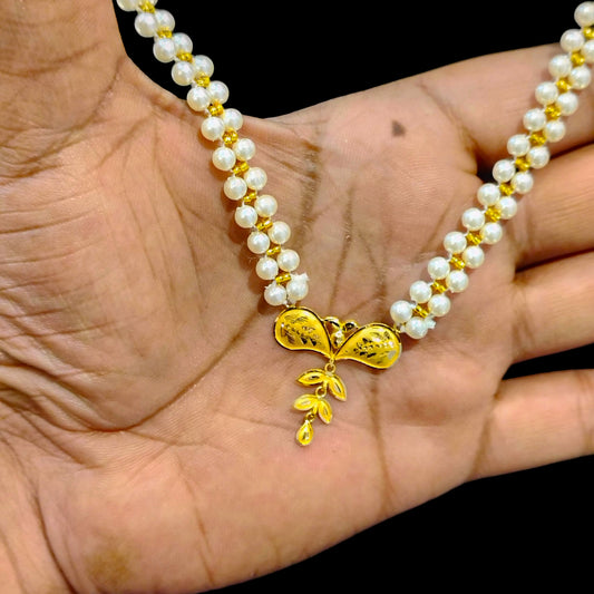 (GMP22) BIS CERTIFIED WGT: 0.760 GM APPROX HUID HALLMARK 916 22KT GOLD MOTI PENDANT 1 PIECE FOR YOUR BEAUTIFUL WIFE.