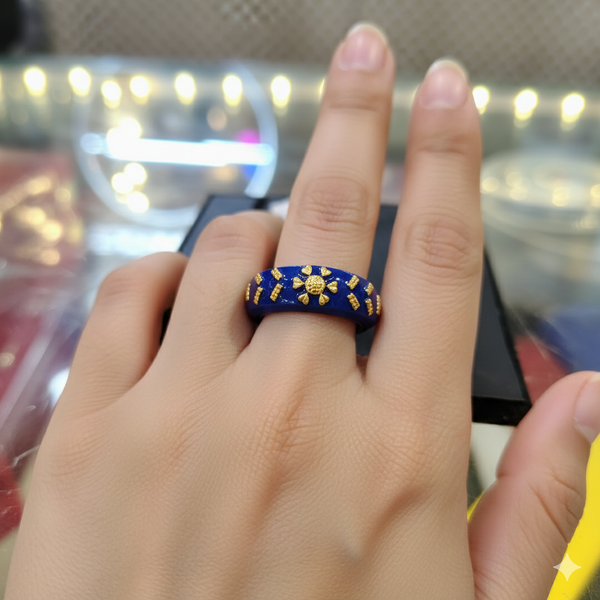 POLA RING- HALLMARK 9KT GOLD POLA RING 1 PIECE FOR GIFT PURPOSE APPROX WGT: 0.100 GM (GET ANY DESIGN AS PER SIZE GOLD RING) SOLD BY MRP- BEST FOR GIFTING.