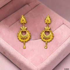 GOLD EARRINGS- (DYY89U)-(6FVDDQ) (WGT: 2.910 GM APPROX) BIS CERTIFIED HUID HALLMARK 9KT GOLD EARRINGS 1 PAIR FOR WOMEN (BEST FOR GIFT IN MARRIAGE).