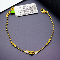 BIS CERTIFIED (DUBAI COLLECTION) CASTING HIGH BUFF FINISH- HUID HALLMARK 916 22KT GOLD WRISTLET (WGT:3.408 GM APPROX) 7.25 INCH ADJUSTABLE SIZE FOR BEAUTIFUL WOMEN (IMPORTED GOLD JEWELLERY).