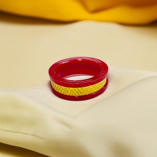 DISCO STYLE HUID HALLMARK 916 22KT GOLD POLA RING 1 PIECE FOR GIFT PURPOSE APPROX WGT: 0.060 GM (GET ANY DESIGN AS PER SIZE)
