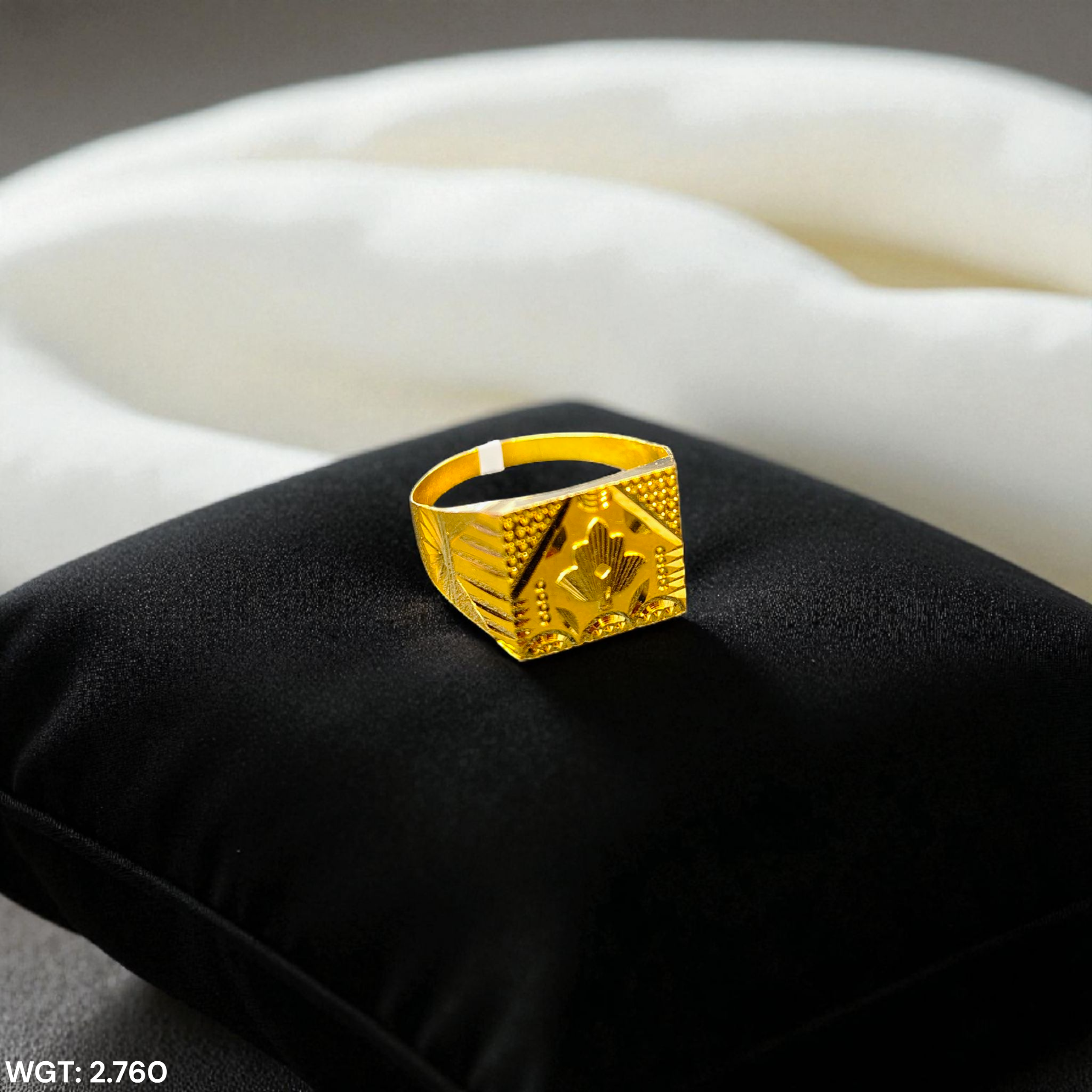 (GGFR) SIZE:22 (WGT: 2.760 GRAM APPROX) BIS CERTIFIED HUID HALLMARK 916 22KT GOLD GENTS FINGER RING FOR MENS 1 PIECE.