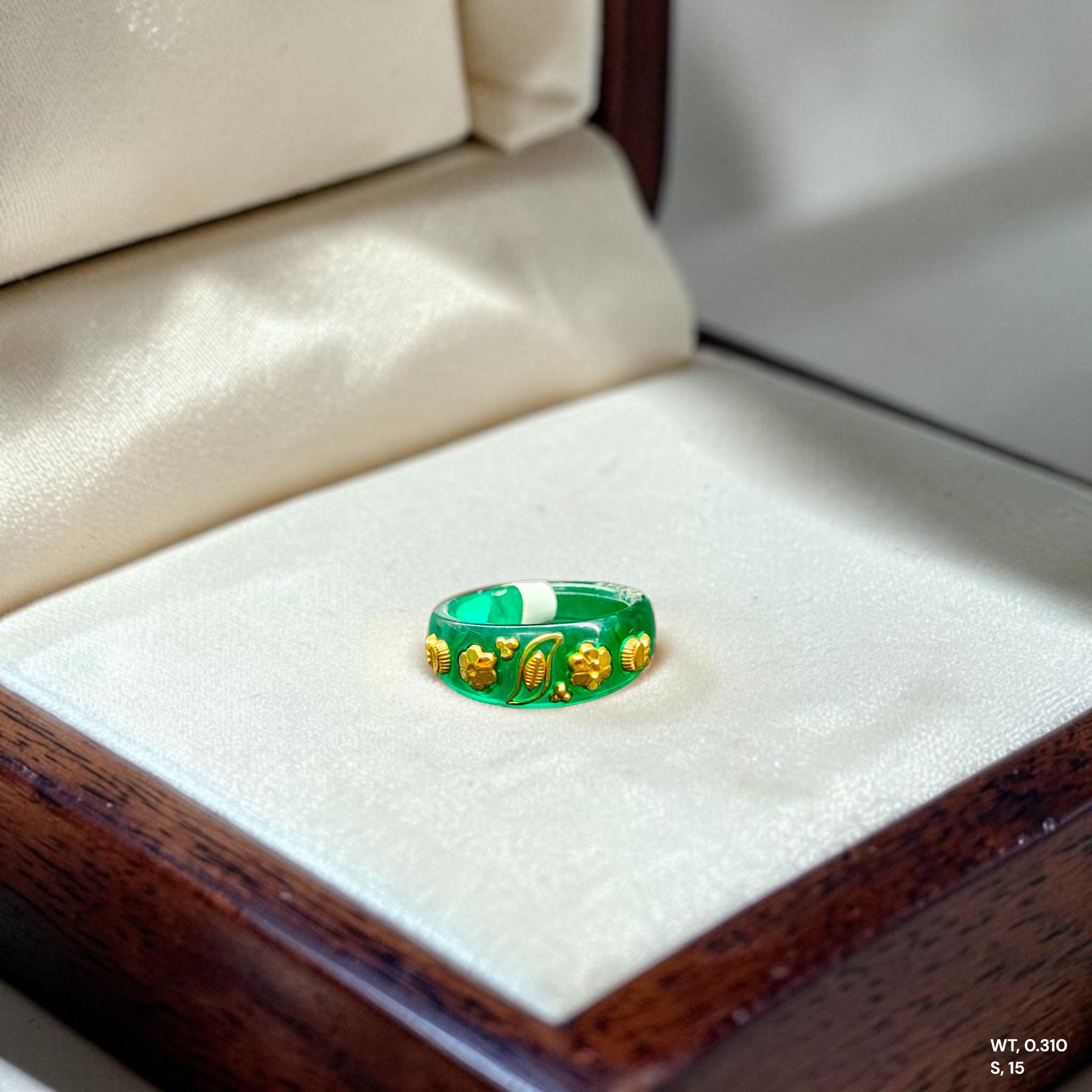 POLA RING-SIZE 15 (WGT: 0.310 GM APPROX) CERTIFIED BIS HALLMARK 916 22KT GOLD POLA RING 1 PIECE (BEST FOR DAILY WEAR OR GIFTING YOUR LOVE ONE).