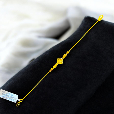 GOLD WRISTLET- BIS CERTIFIED HUID HALLMARK 375 9KT GOLD WRISTLET APPROX WGT: 1.580 FOR WOMEN.