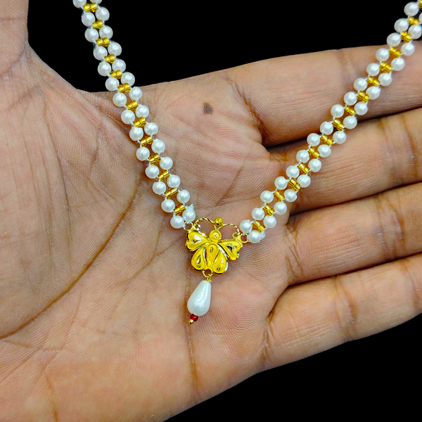 GOLD PENDANT- (GMP22) WGT: 0.450 GM APPROX CERTIFIED BIS HUID HALLMARK 916 22KT GOLD MOTI PENDANT 1 PIECE FOR WOMEN.