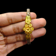 GOLD NOA- (X597NS)-(SIZE: 27) (WGT: 2.220 GM APPROX) BIS CERTIFIED HUID HALLMARK 9KT GOLD BRACELET NOA BADHANO BANGLES 1 PIECE FOR WOMEN.