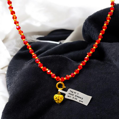 GOLD LOCKET- WGT: 0.390 GM APPROX BIS CERTIFIED HUID HALLMARK 916 22KT GOLD LOCKET 1 PIECE FOR UNISEX. (WITH ADJUSTABLE TASSEL).