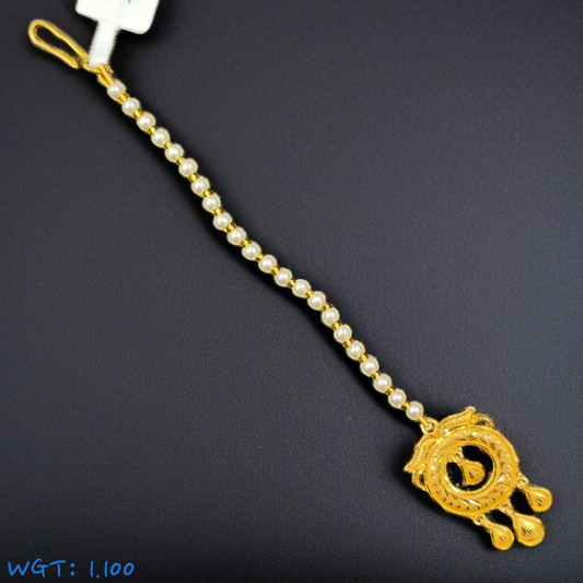 TRJ WGT: 1.100 GM APPROX 22KT HUID HALLMARK GOLD TICKLY (MANGTIKA) 1 PIECE FOR MARRIAGE.