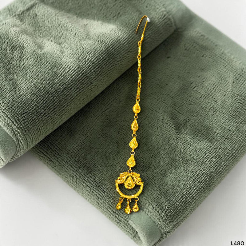 GOLD TICKLY- (BNZC19) (WGT: 1.480 GM APPROX) CERTIFIED BIS HUID HALLMARK 375 9KT GOLD TICKLY (MANGTIKA) 1 PIECE FOR MARRIAGE.