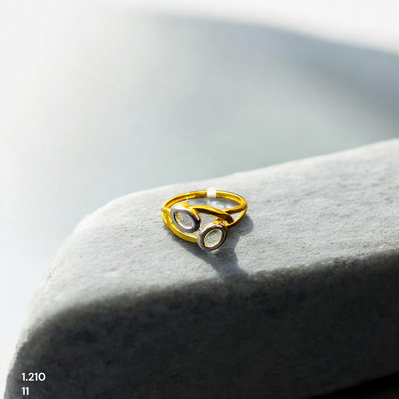 LADIES RING- TRJ (SIZE:11) WGT: 1.210 GM APPROX BIS CERTIFIED HUID HALLMARK 9KT GOLD FINGER RING FOR WOMEN 1 PIECE.(E9A1EC)