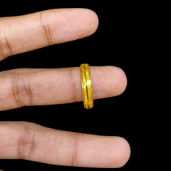 LADIES RING- (CM9PEV)-(SIZE: 24) WGT: 0.850 GM APPROX BIS CERTIFIED HUID HALLMARK 9KT GOLD THUMB RING FOR UNISEX 1 PIECE.