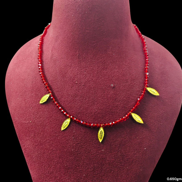 GCS22K- WGT: 0.650 GM APPROX HUID HALLMARK 22KT GOLD MOTI SELIHAR 1 PIECE WITH CRYSTAL CHAIN.