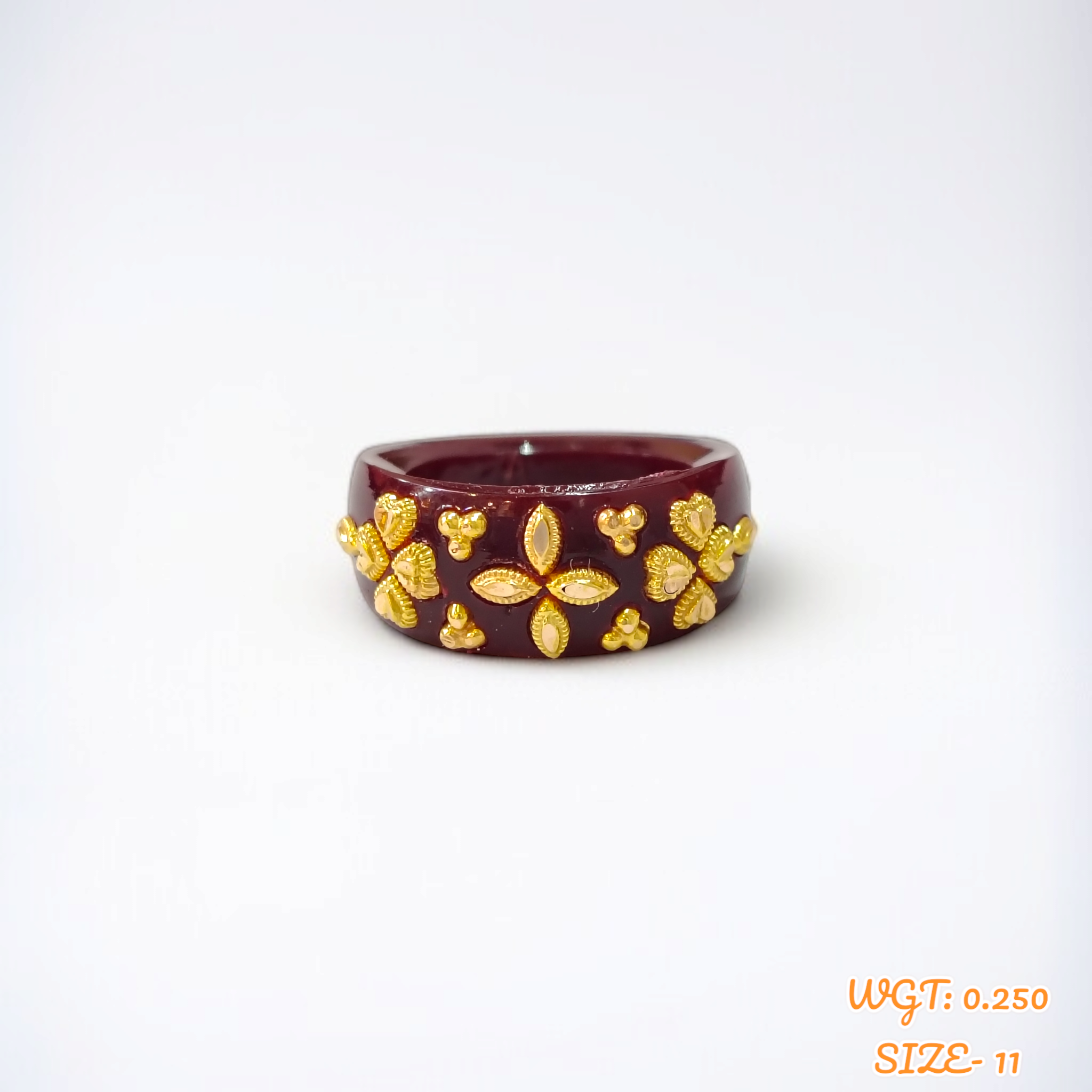 (GPR) TRJ (SIZE: 11) WGT: 0.250 GM APPROX KDM GOLD POLA RING FOR WOMEN 1 PIECE FOR GIFT (SOLD ON MRP)