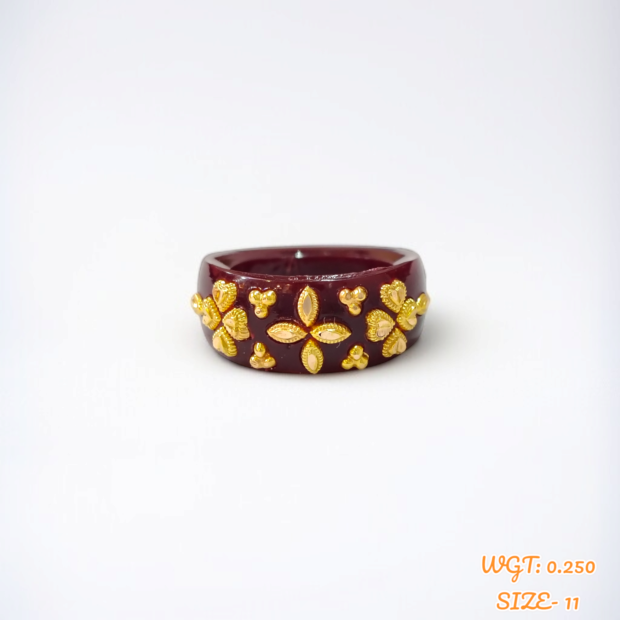 (GPR) TRJ (SIZE: 11) WGT: 0.250 GM APPROX (50 TONCH) KDM GOLD POLA RING FOR WOMEN 1 PIECE FOR GIFT (SOLD ON MRP)