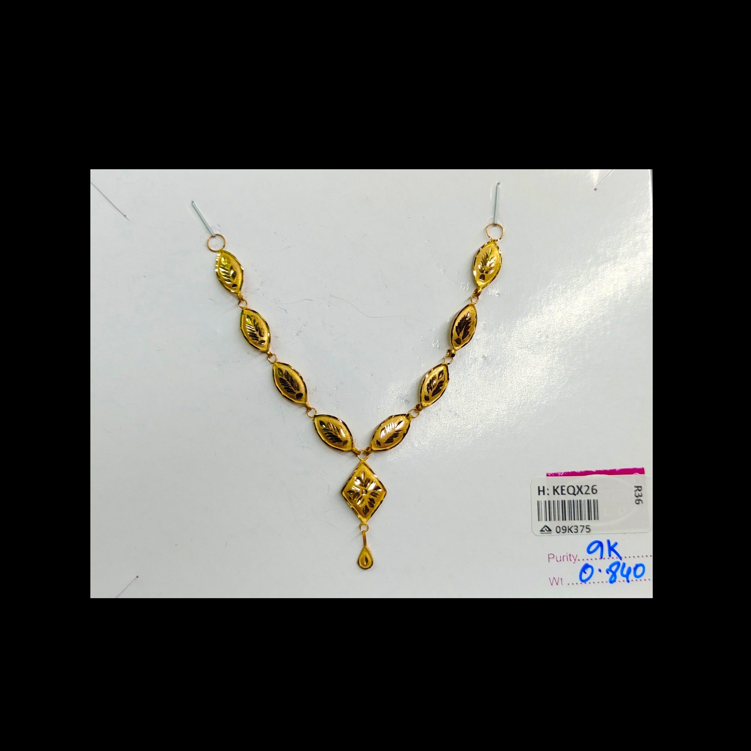 GOLD CHOKER NECKLACE-(WGT: 0.840 GM APPROX) BIS CERTIFIED HUID HALLMARK 9KT GOLD NECKLACE 1 PIECE FOR WOMEN.
