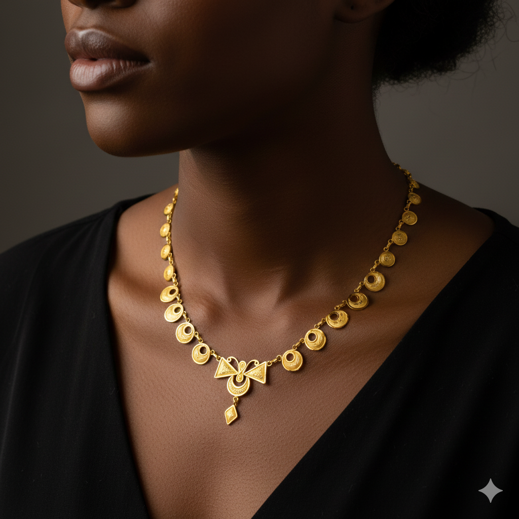 GOLD CHOKER NECKLACE- BIS CERTIFIED HUID HALLMARK 916 22KT GOLD NECKLACE CHOKER (APPROX WGT: 2.620 GM) 1 PIECE FOR WOMEN.