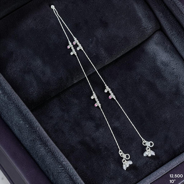 SILVER PAYEL- (A20) (WGT: 12.500 GM APPROX) 625 SILVER PAYEL (ANKLET) 1 PAIR LENGTH: 10