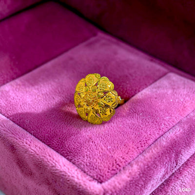 LADIES RING (UWIGFW)-(SIZE: ADJUSTABLE ) WGT: 2.040 GM APPROX BIS CERTIFIED HUID HALLMARK 375 9KT GOLD RING FOR WOMEN 1 PIECE.