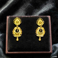 GOLD EARRINGS- (WGT: 2.380 GM APPROX) BIS CERTIFIED HUID HALLMARK 9KT GOLD EARRINGS 1 PAIR FOR WOMEN (BEST FOR GIFT IN MARRIAGE). (6RIVPH)-(TF1L6C)