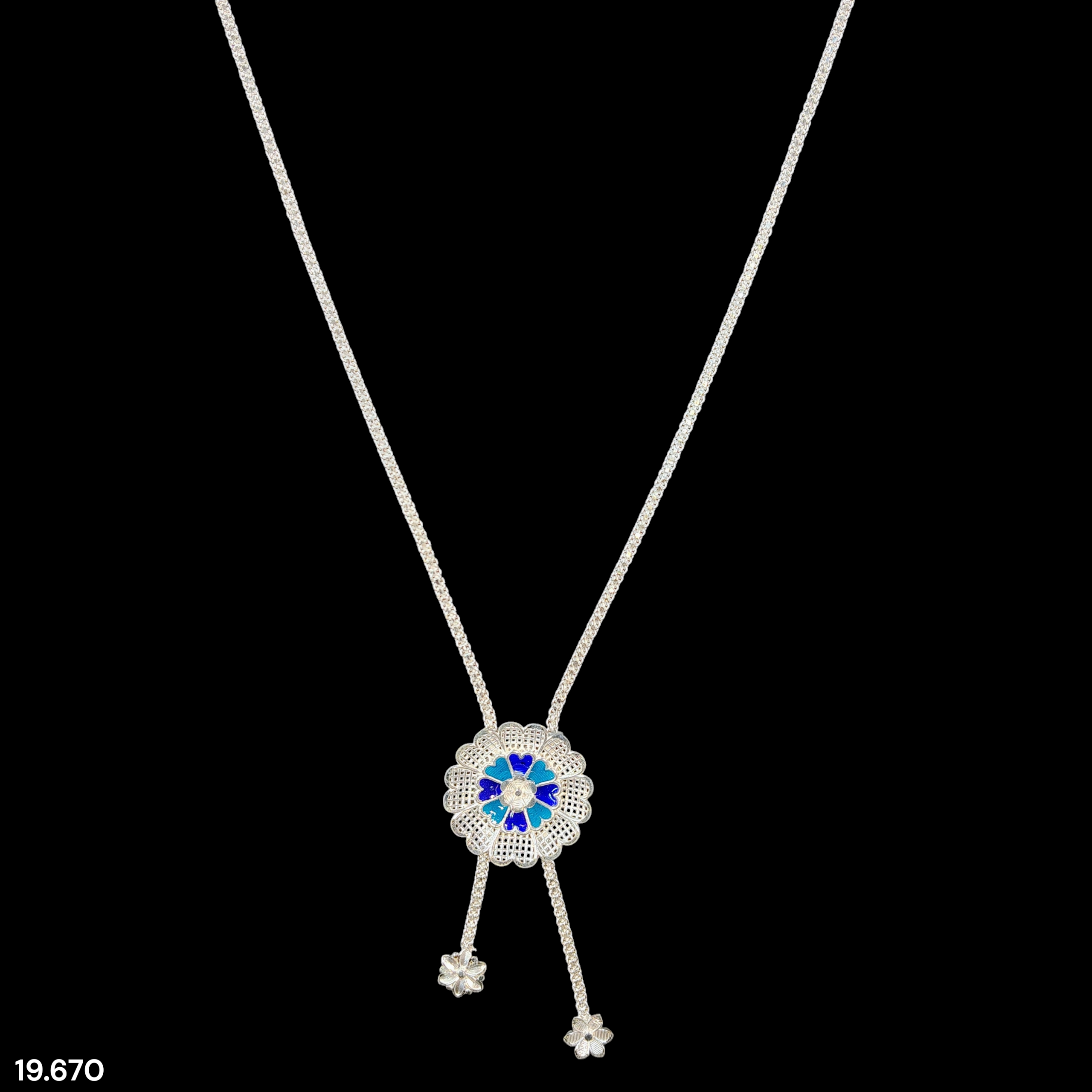 SILVER NECKLACE- CERTIFIED HALLMARK 925 SILVER TYE CHAIN 1 PIECE APPROX WGT: 19.670 GM FOR BEAUTIFUL WOMEN.