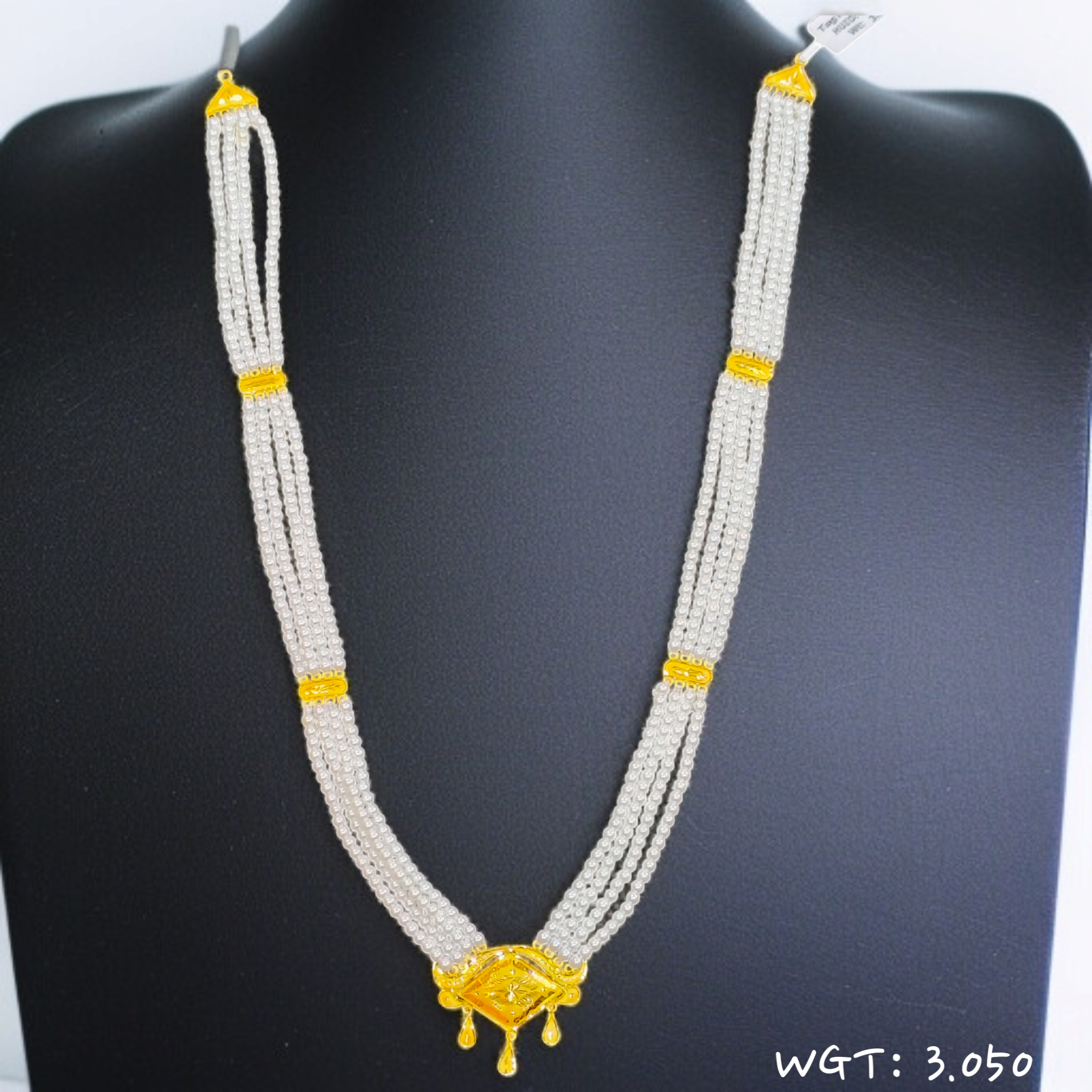 (GMH) TRJ WGT: 3.050 GM APPROX 22KT HUID HALLMARK GOLD MOTI SITAHAR 1 PIECE WITH ADJUSTABLE TASSEL.