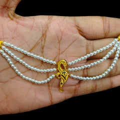 GOLD MOTI HAR- (THX6IS)-(WGT: 1.200 GM APPROX) CERTIFIED BIS HALLMARK HUID 22KT GOLD MOTI NECKLACE 1 PIECE WITH ADJUSTABLE TASSEL.