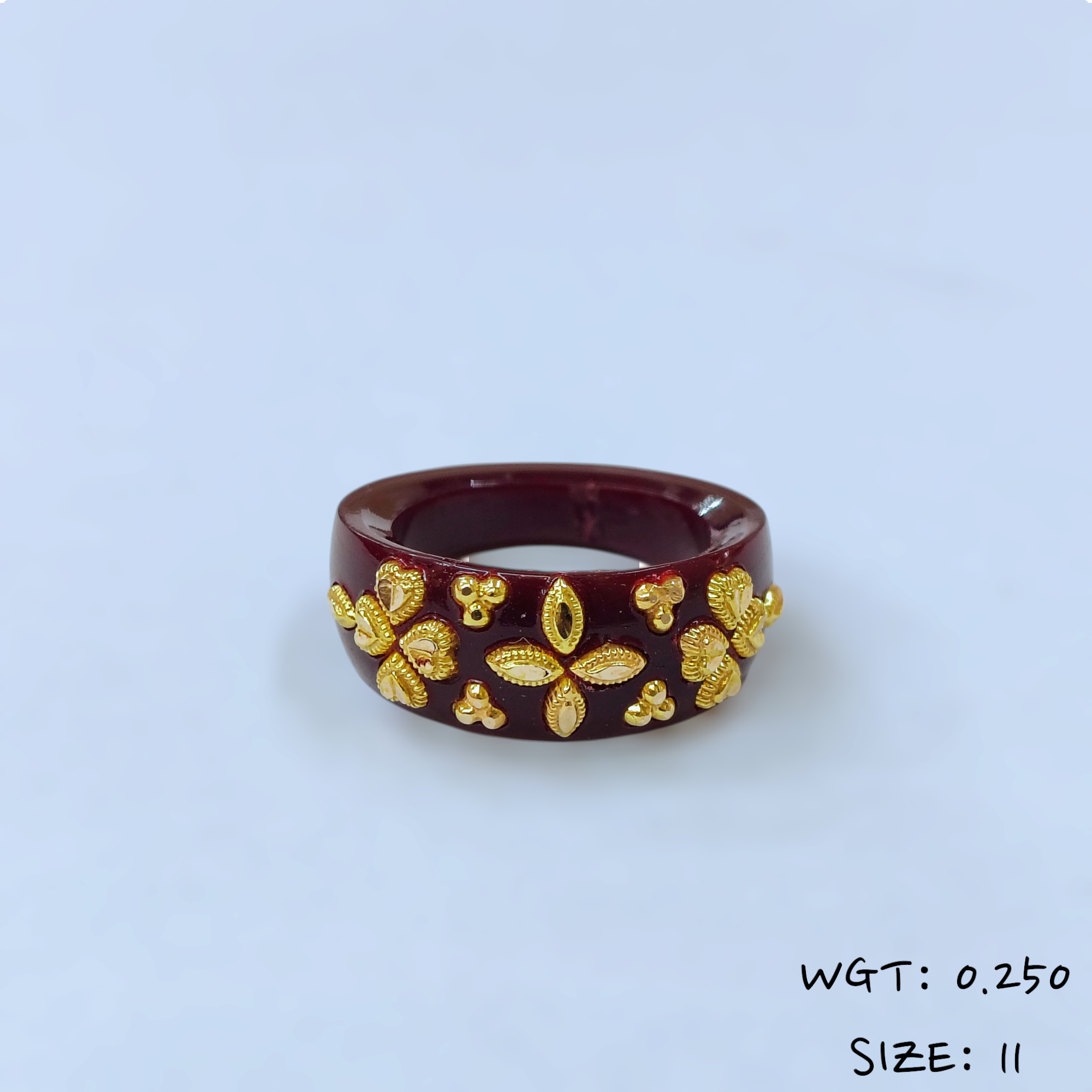 (GPR) TRJ (SIZE: 11) WGT: 0.250 GM APPROX (50 TONCH) KDM GOLD POLA RING FOR WOMEN 1 PIECE FOR GIFT (SOLD ON MRP)