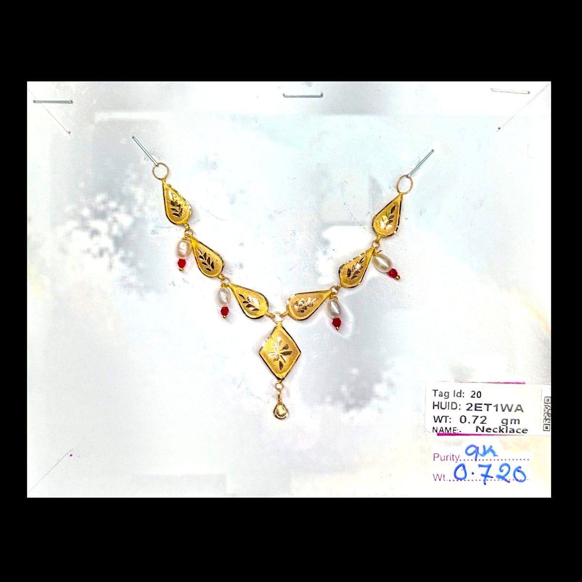 GOLD NECKLACE-(WGT: 0.720 GM APPROX) BIS CERTIFIED HUID HALLMARK 375 9KT GOLD NECKLACE 1 PIECE FOR WOMEN WITH FREE ADJUSTABLE TASSEL. (2ET1WA)