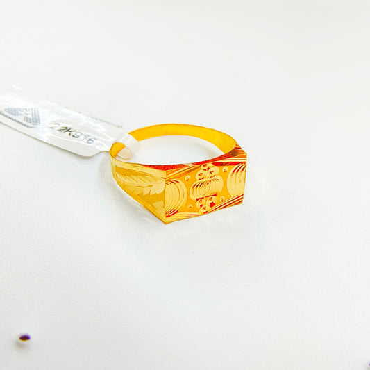 SIZE:23 (WGT: 1.850 GRAM APPROX) BIS CERTIFIED HUID HALLMARK 916 22KT GOLD GENTS FINGER RING FOR MENS 1 PIECE.
