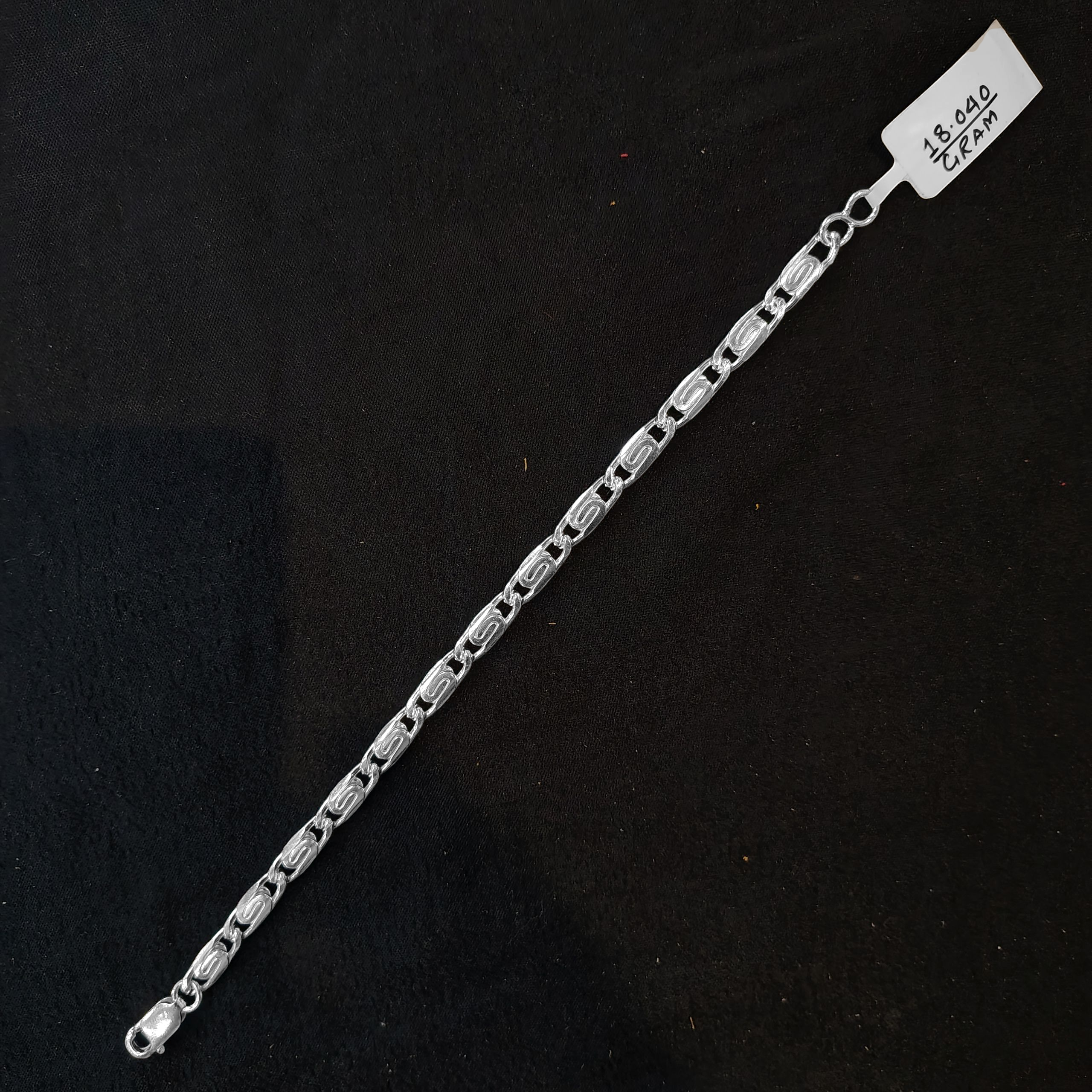 (SWL) RAJLAXMI 625 SILVER WRISTLET WGT: 18.040 GRAM 8.5" INCH FOR UNISEX 1 PIECE (REGULAR USE)