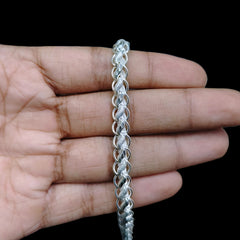 SILVER WRISTLET- (A04) (WGT:14.000 GM APPROX) 625 SILVER WRISTLET FOR MEN 8