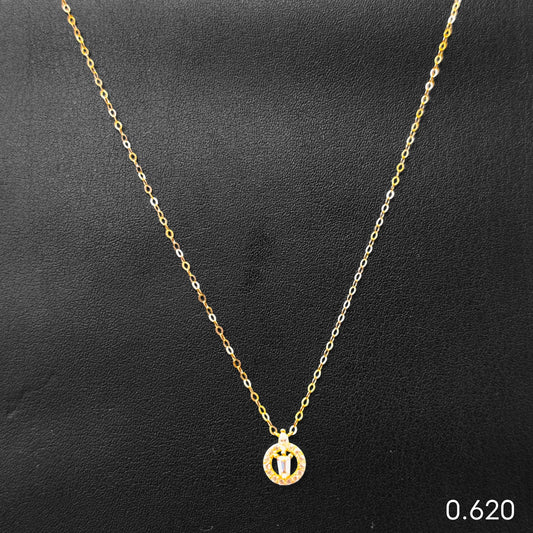 VIRAL TOFU CHAIN (GCS) TRJ WGT: 0.620 GM APPROX 18KT HUID HALLMARK GOLD CHAIN WITH PENDANT 1 PIECE 18 INCH (FOR SPECIAL GIFT ONLY)