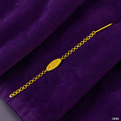 BABY JEWELLERY- (Y5U577)-(SIZE 5")-(WGT: 1.640 GM APPROX) BIS CERTIFIED HUID HALLMARK 9KT GOLD BABY WRISTLET (BRACELET) 1 PIECE.