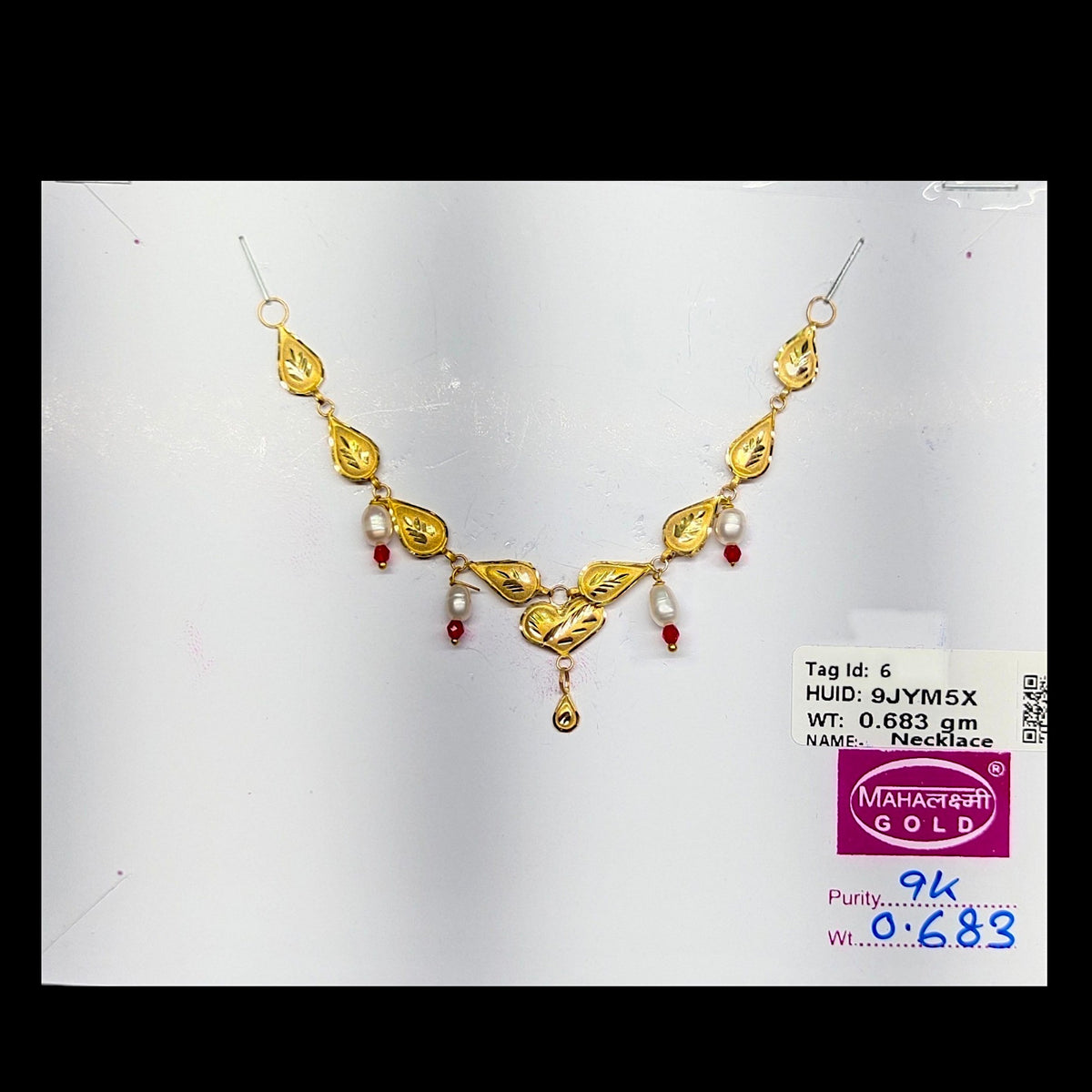 GOLD NECKLACE-(WGT: 0.683 GM APPROX) BIS CERTIFIED HUID HALLMARK 375 9KT GOLD NECKLACE 1 PIECE FOR WOMEN WITH FREE ADJUSTABLE TASSEL. (9JYM5X)