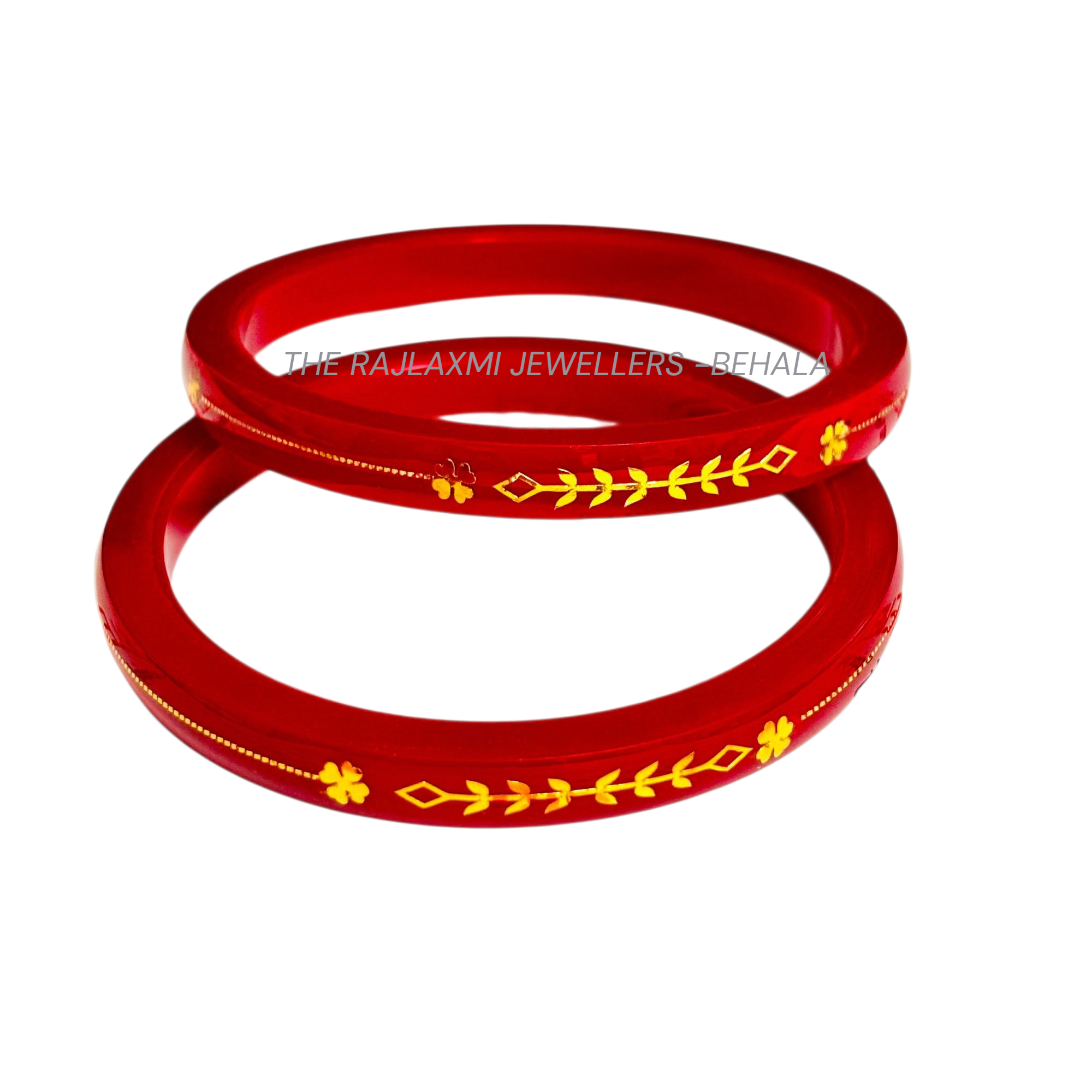 VISION RED (FACEBOOK VIRAL POLA) GOLDEN DETAILING LAMINATION POLA PATTERN DESIGN 1 PAIR FOR WOMEN - NON EXCHANGEABLE ITEM (GET ANY DESIGN AS PER AVAILABILITY)
