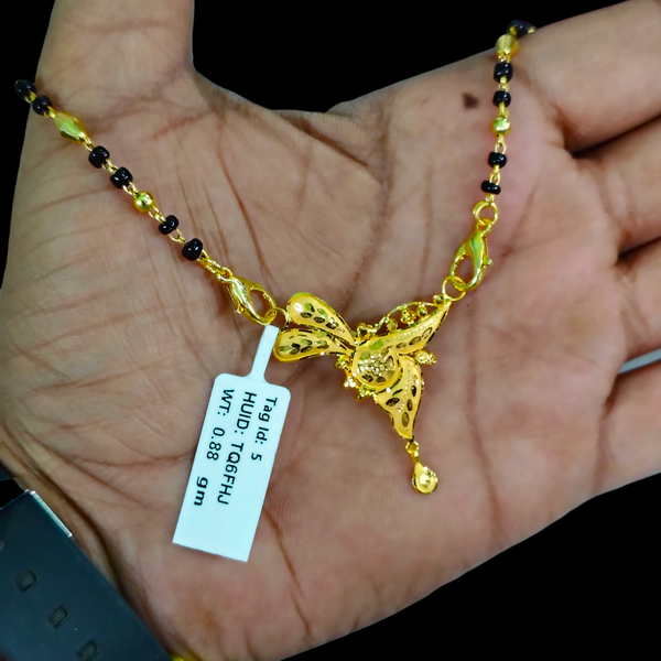 GOLD PENDANT- WGT: 0.880 GM APPROX 22KT HUID HALLMARK GOLD PENDANT MANGALSUTRA 1 PIECE WITH TASSEL.