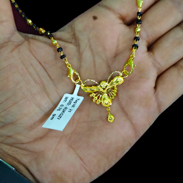 GOLD PENDANT- WGT: 0.760 GM APPROX 22KT HUID HALLMARK GOLD PENDANT MANGALSUTRA 1 PIECE WITH TASSEL.