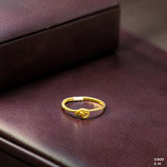 LADIES RING- (SIZE: 14) WGT: 0.800 GM APPROX 14KT HALLMARK GOLD RING FOR WOMEN 1 PIECE.