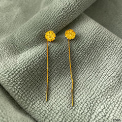 GOLD SUIDHAGA- (M8JVSS)-(TH3GH6) (WGT: 1.080 GM APPROX) BIS CERTIFIED HUID HALLMARK 9KT GOLD SUIDHAGA EARRINGS (1 PAIR) FOR WOMEN.
