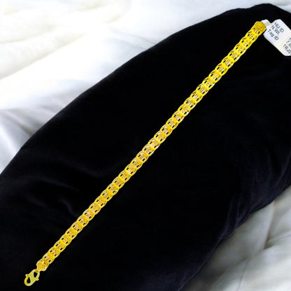 TRJ H4328C 8" INCH WGT: 7.860 GM APPROX HUID HALLMARK 22KT GOLD WRISTLET 1 PIECE FOR UNISEX STYLE.