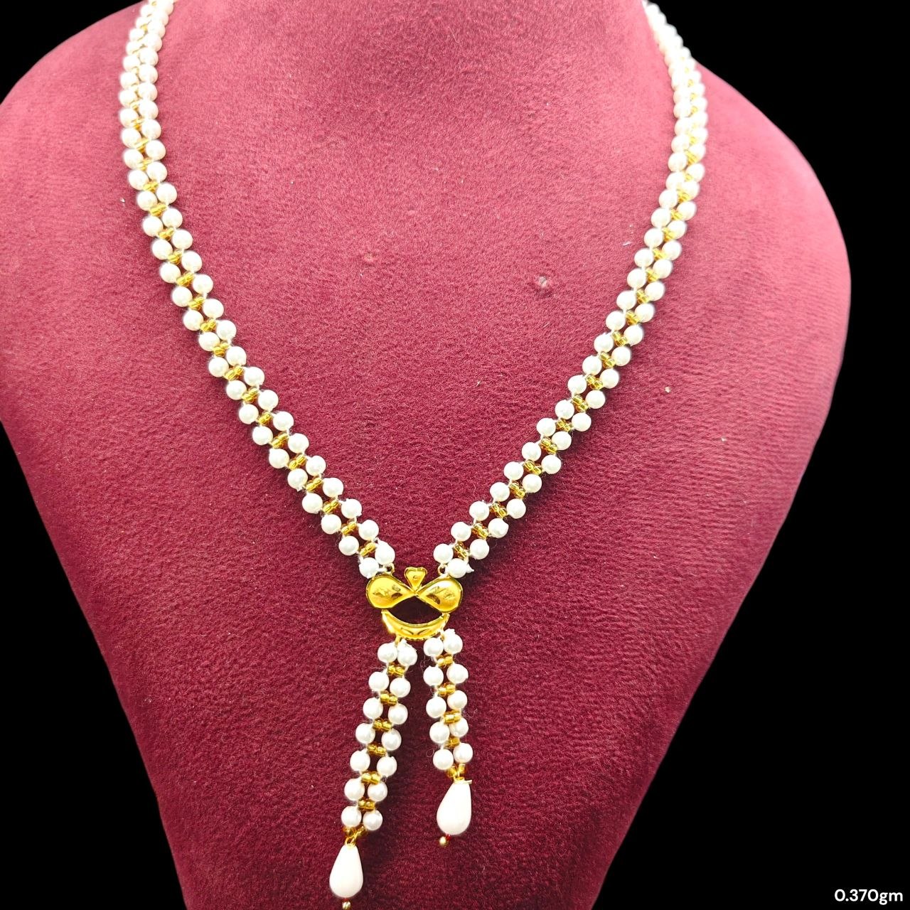 GMP22K- BIS CERTIFIED WGT: O.370 GM APPROX HUID HALLMARK 916 22KT GOLD MOTI TIE CHAIN 1 PIECE FOR WOMEN.