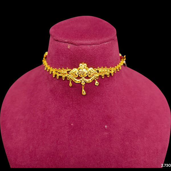 GCN9K- (I575E8) (WGT: 2.730 GM APPROX) BIS CERTIFIED HUID HALLMARK 375 9KT GOLD CHOKER 1 PIECE FOR WOMEN.