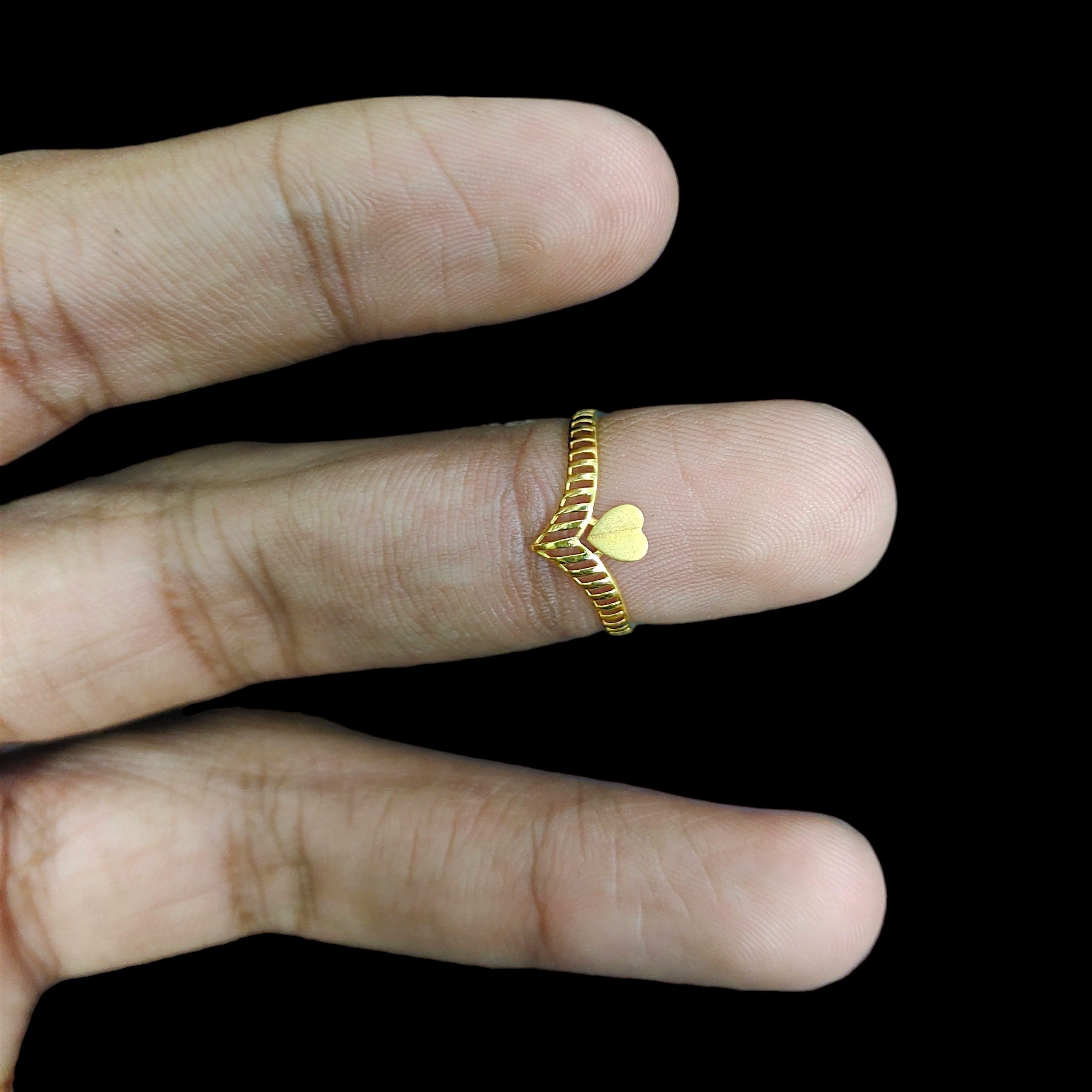 LADIES RING- (SIZE: 10) WGT: 0.420 GM APPROX BIS CERTIFIED HUID HALLMARK 9KT GOLD THUMB RING FOR UNISEX 1 PIECE.(X5DMI1)