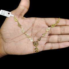 GOLD NECKLACE- (WGT: 2.290 GM APPROX) BIS CERTIFIED HUID HALLMARK 375 9KT GOLD NECKLACE 1 PIECE FOR WOMEN. (FKFYG1)