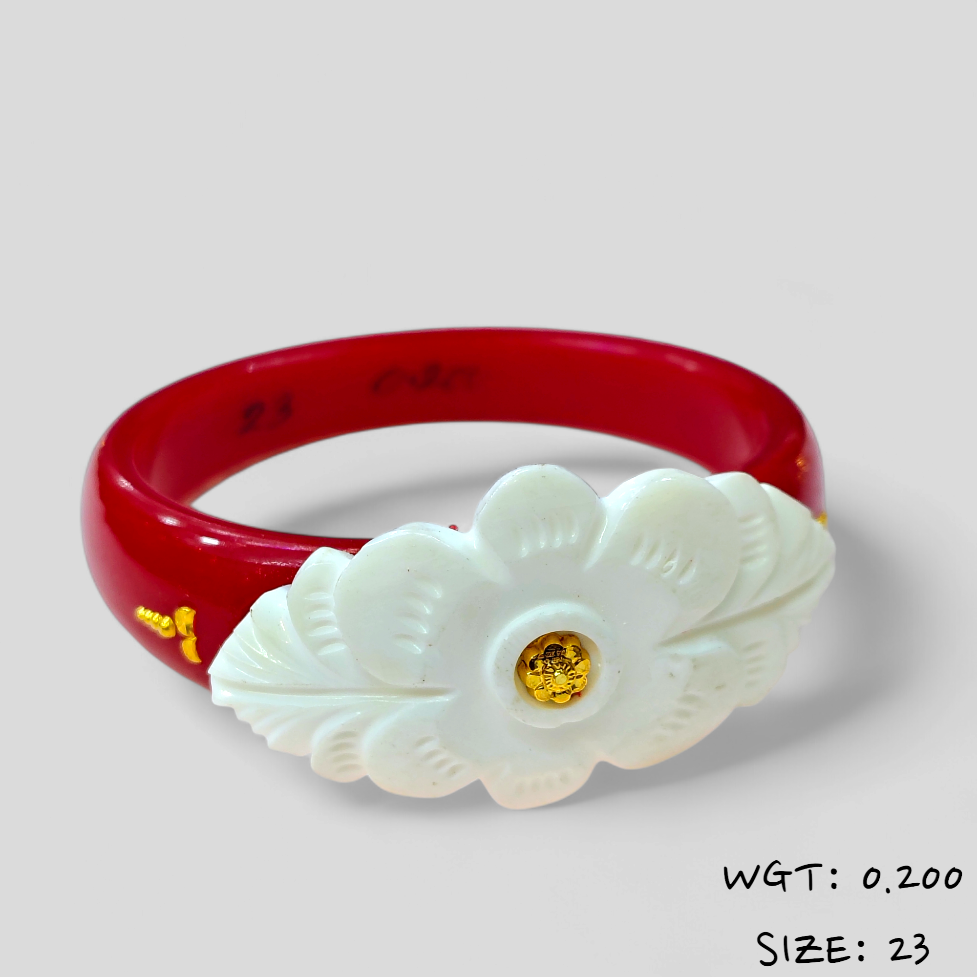 (TSP) TILOTAMA SAKHA POLA (SIZE: 23) WGT: 0.200 GM APPROX. HUID HALLMARK 22KT GOLD POLA BANGLES 1 PIECE FOR GIFTING.(NP)