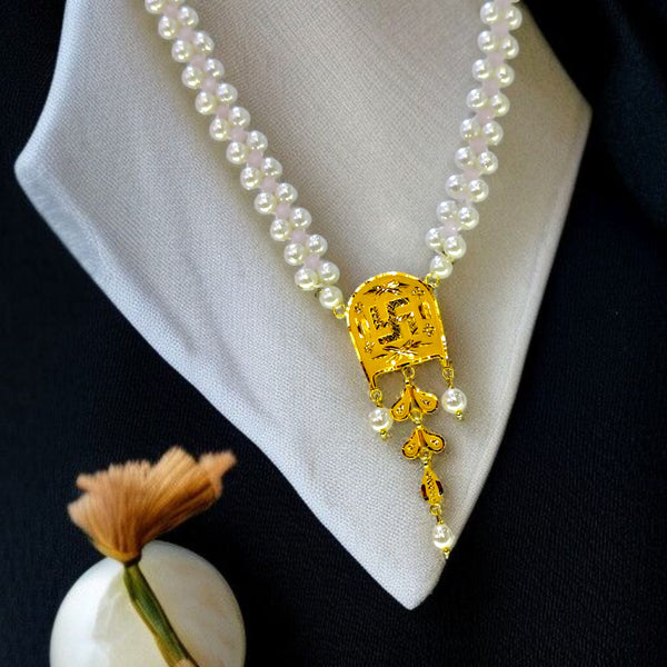 RAJLAXMI WGT: 1.220 GM APPROX HUID HALLMARK 22KT GOLD MOTI SITAHAR 1 PIECE WITH ADJUSTABLE TASSEL.