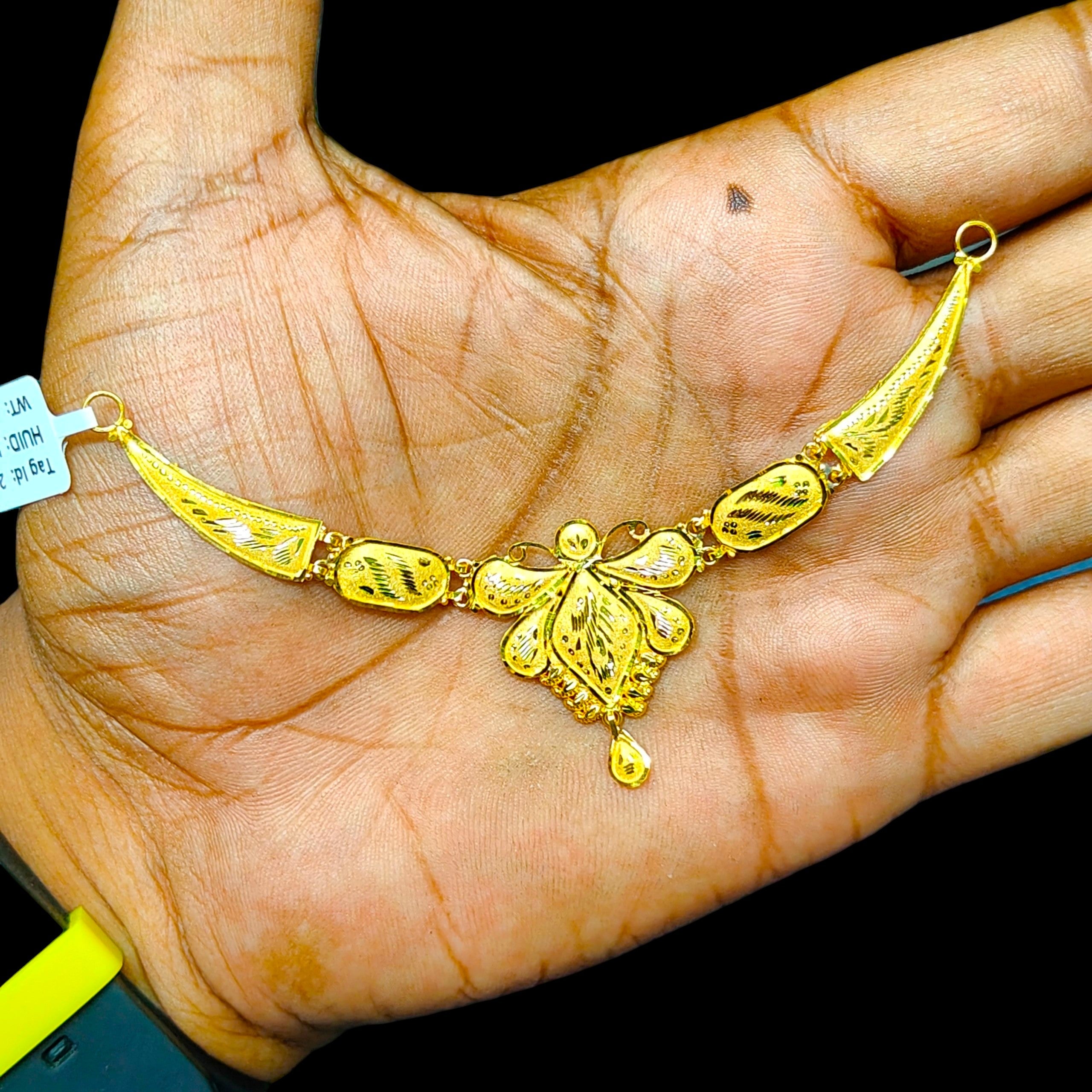 GOLD CHOKER NECKLACE-(WGT: 1.870 GM APPROX) BIS CERTIFIED HUID HALLMARK 9KT GOLD NECKLACE 1 PIECE FOR WOMEN.