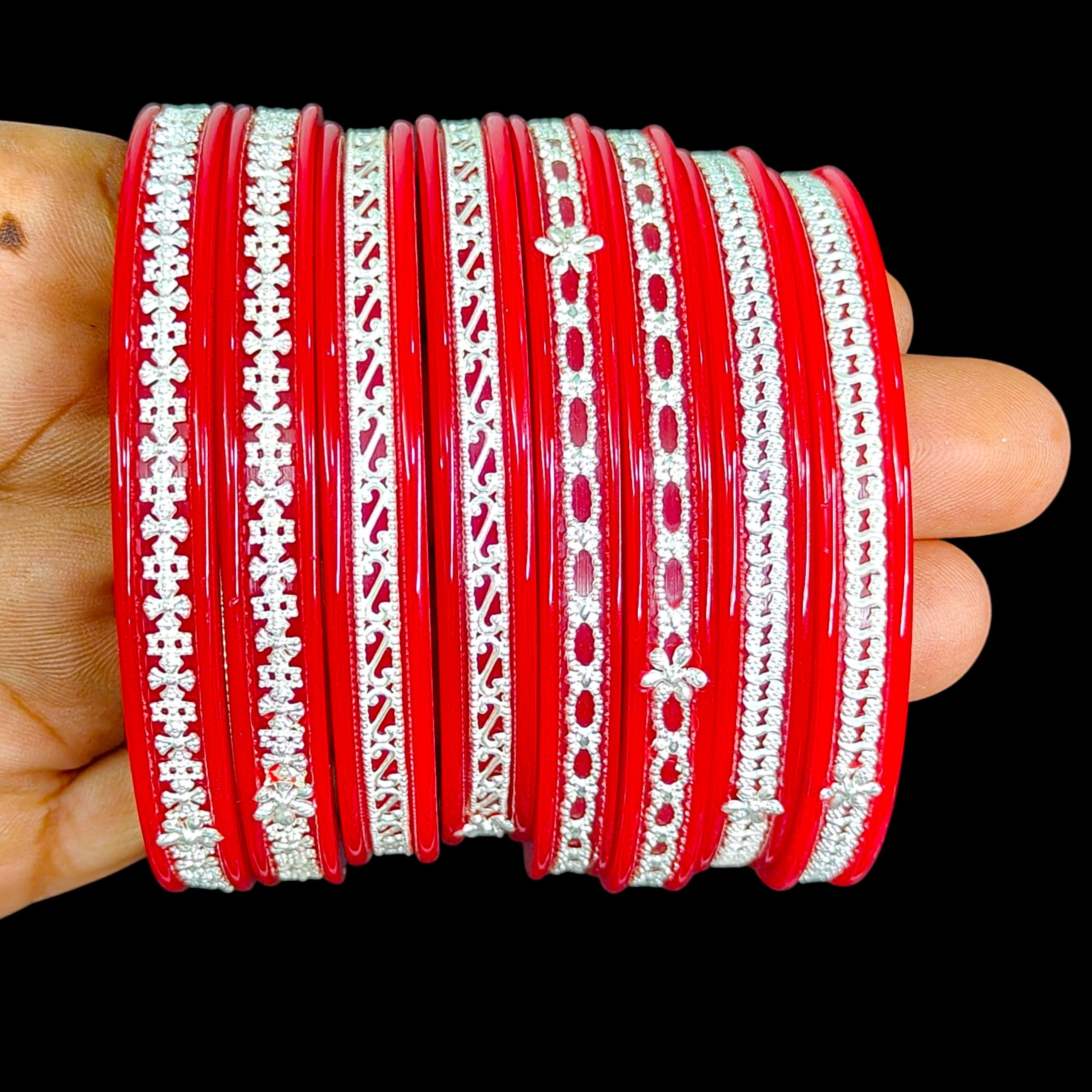 SAKHA POLA- 925 SILVER DESIGN PATH POLA (1 PAIR) SOLD ON MRP FOR MARRIED WOMEN (GET ANY DESIGN AS PER SIZE AVAILABILITY)