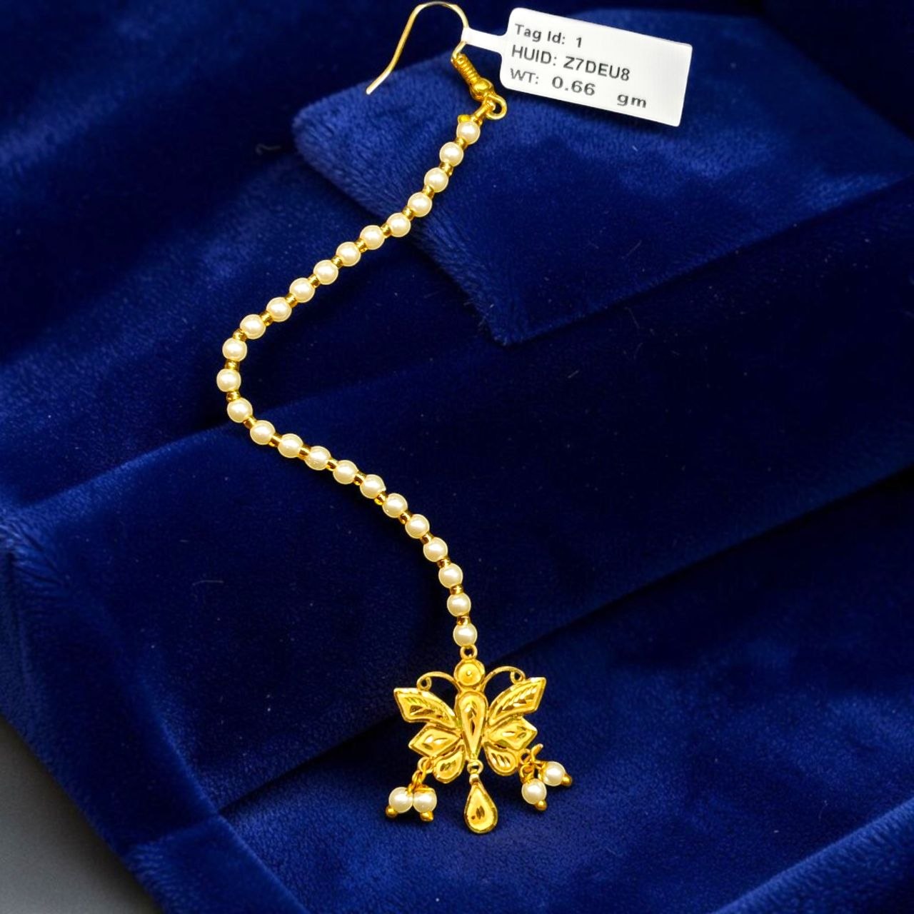 GOLD TICKLY- (WGT: 0.660 GM APPROX) CERTIFIED BIS HUID HALLMARK 375 9KT GOLD TICKLY (MANGTIKA) 1 PIECE FOR MARRIAGE.